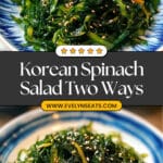 Korean Spinach Salad 2 Ways (Sigumchi Namul) Recipe
