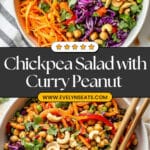Chopped Thai-Inspired Chickpea Salad with Curry Peanut Dressing Recipe