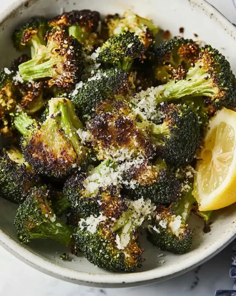 Best Ever Roasted Broccoli with Lemon and Parmesan Recipe