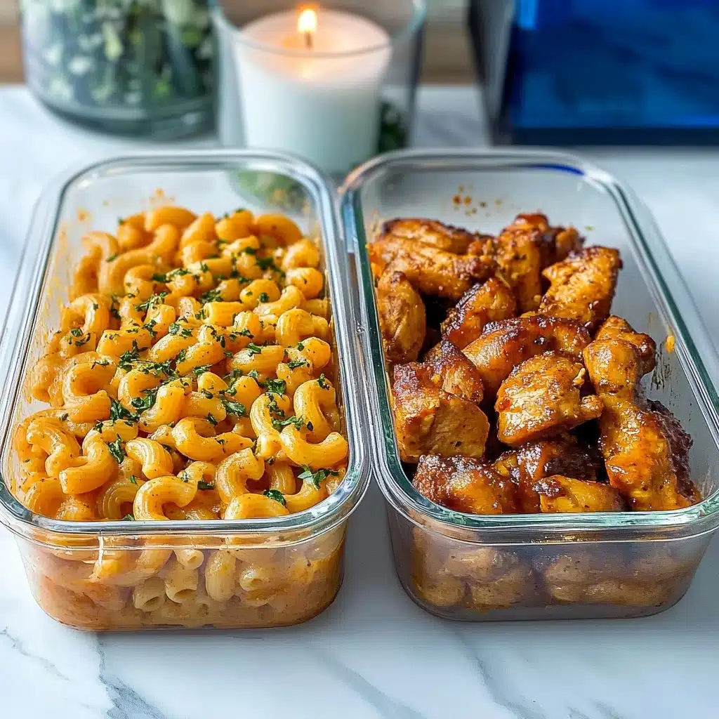 High-Protein Honey Garlic Butter Chicken with Mac & Cheese Recipe - Recipe Image