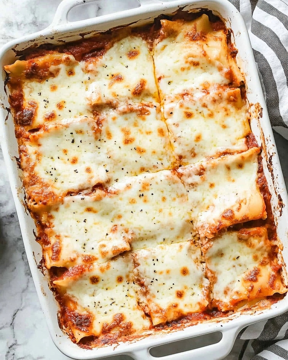 A square piece of lasagna sits on a white plate with a white marbled surface beneath. The lasagna has four visible layers: the bottom layer is creamy with small pasta pieces mixed in, light orange in color; above that is a layer of noodles with a slightly darker orange sauce; the next layer is a rich, thick meat sauce with a dark brown and red tone; on top is a melted cheese layer that is light yellow with small black pepper specks. To the right side of the plate, some fresh green salad with red cherry tomatoes can be seen. Photo taken with an iphone --ar 4:5 --v 6.1