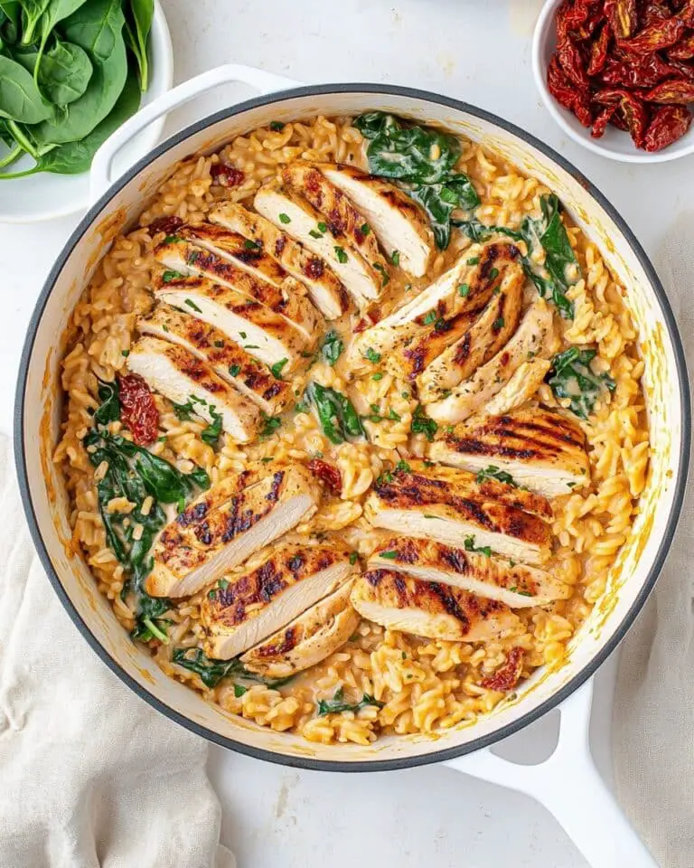 Creamy Tuscan Chicken Orzo Recipe