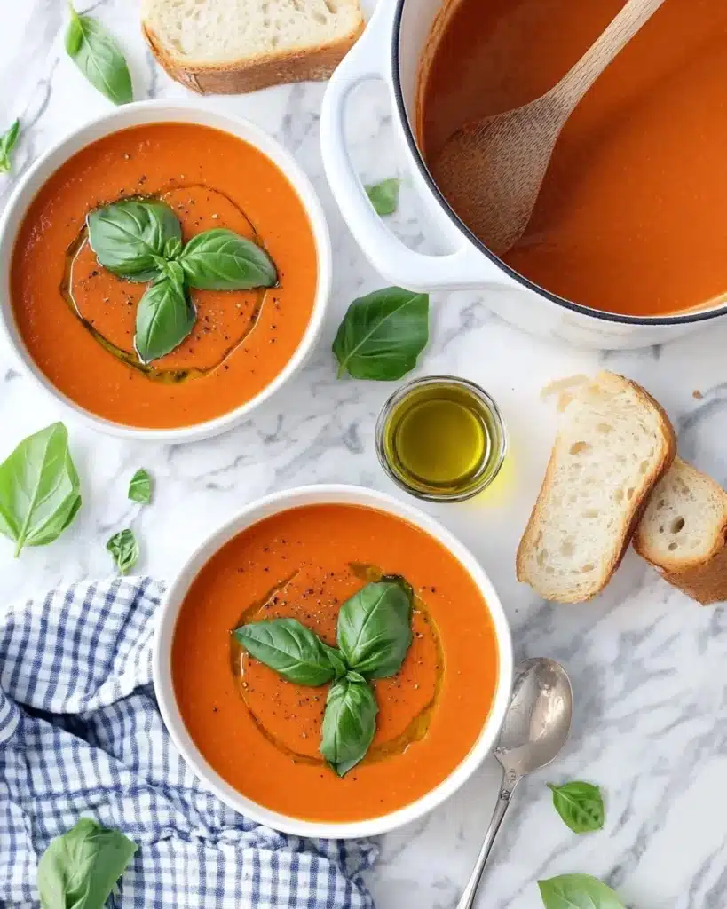 Roasted Tomato Basil Soup Recipe