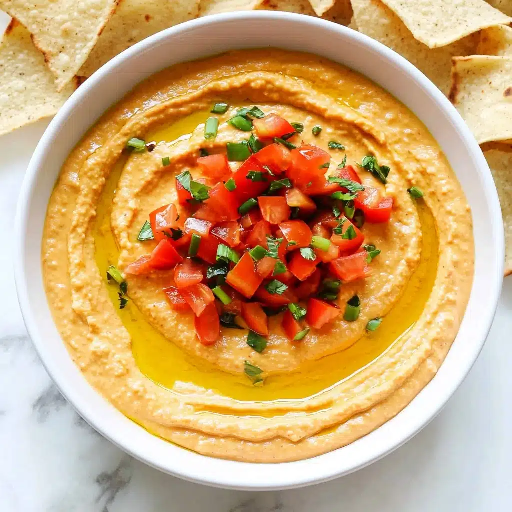 Homemade Roasted Red Pepper Hummus Recipe - Recipe Image