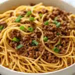 Mongolian Noodles with Ground Beef Recipe