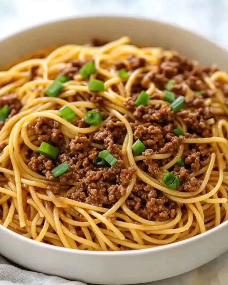 Mongolian Noodles with Ground Beef Recipe