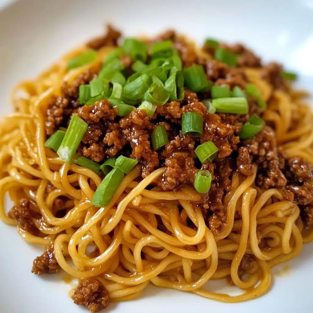 Mongolian Noodles with Ground Beef Recipe - Recipe Image