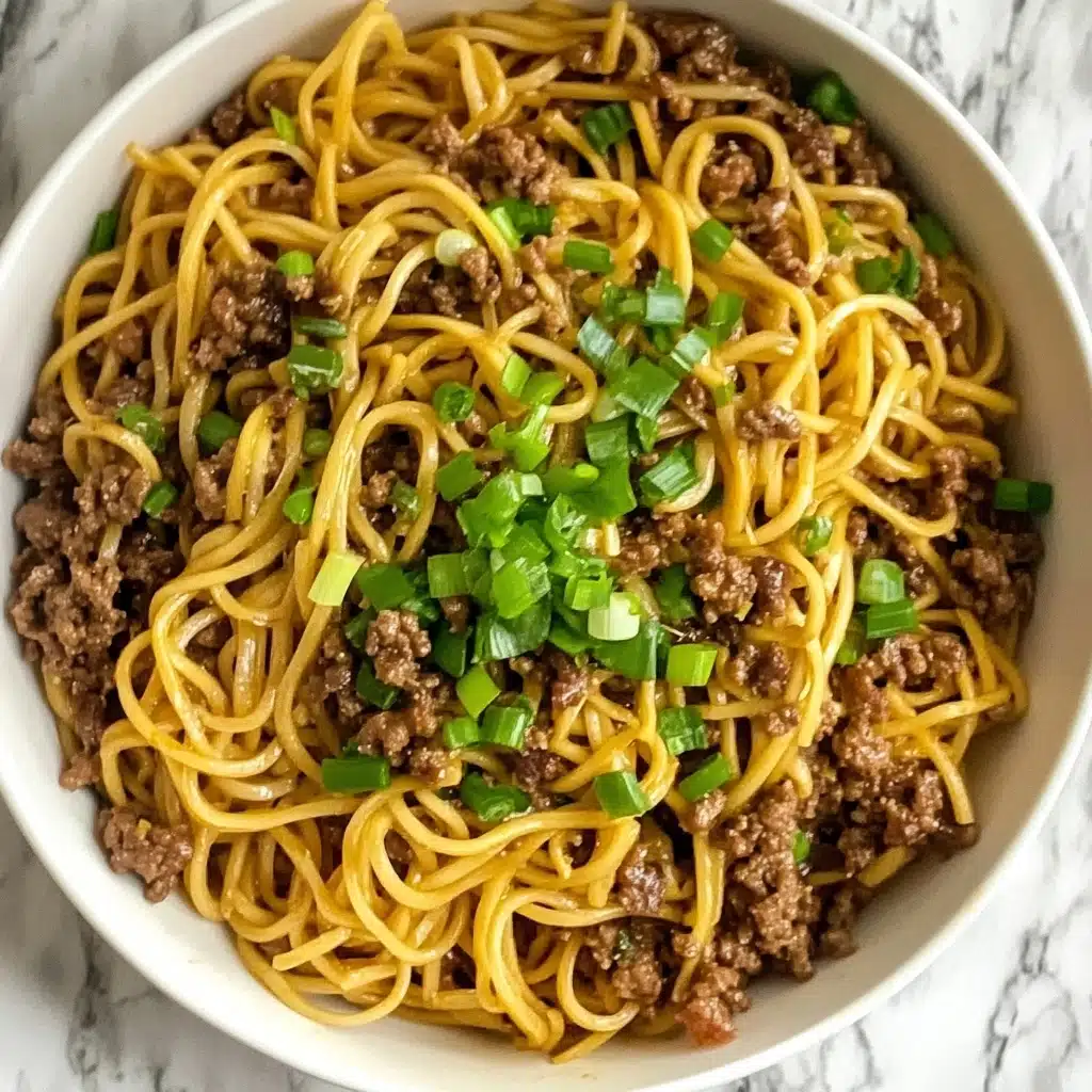 Mongolian Noodles with Ground Beef Recipe - Recipe Image