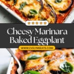 Cheesy Marinara Baked Eggplant Slices Recipe