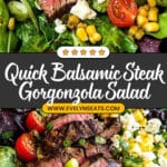 Balsamic Steak Gorgonzola Salad Recipe