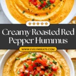 Homemade Roasted Red Pepper Hummus Recipe