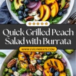 Summer Grilled Peach Salad with Burrata Recipe