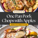 One Pan Pork Chops with Apples and Onions Recipe