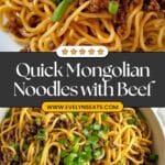 Mongolian Noodles with Ground Beef Recipe