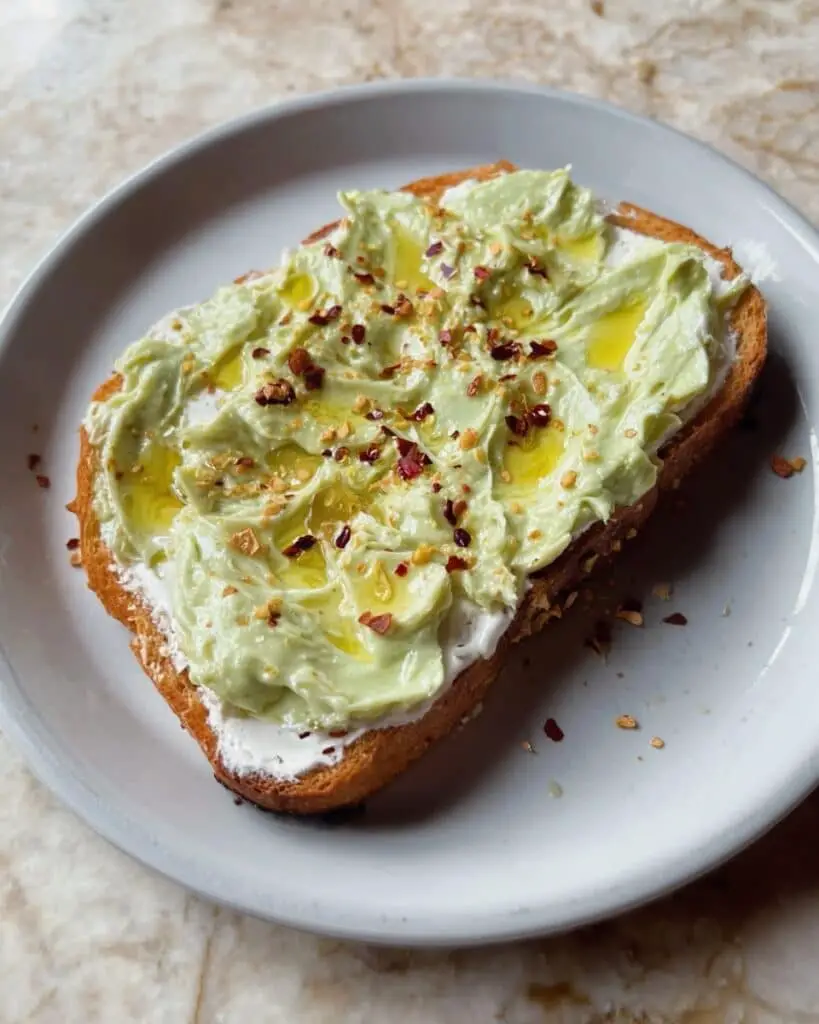 Cream Cheese and Avocado Toast with Hot Honey Recipe