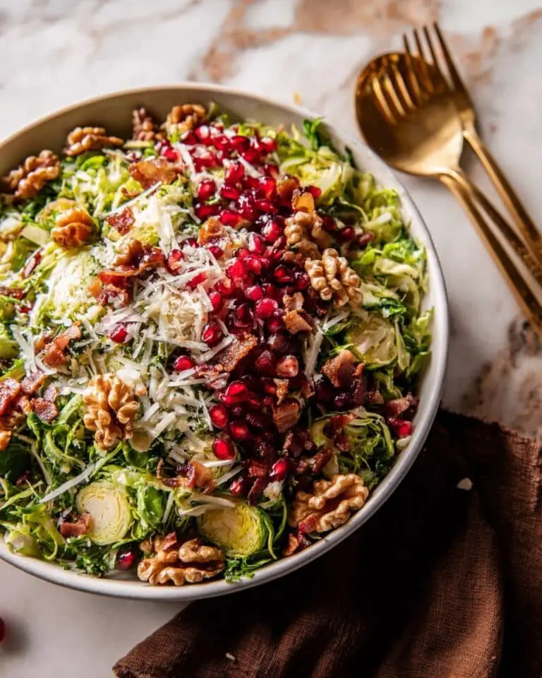 Shredded Brussels Sprout Candied Bacon Salad Recipe
