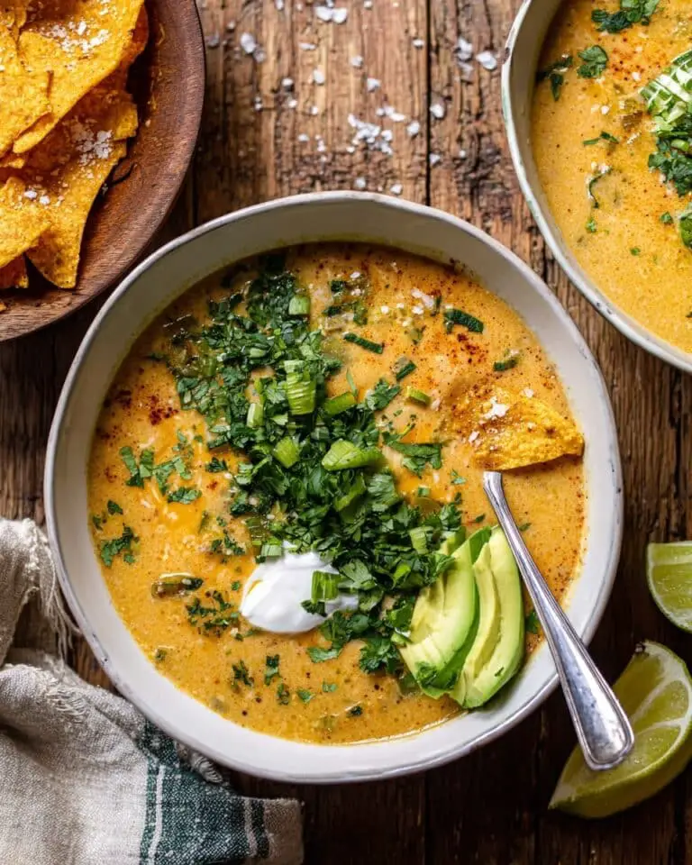 Creamy Green Chili Tortilla Soup Recipe