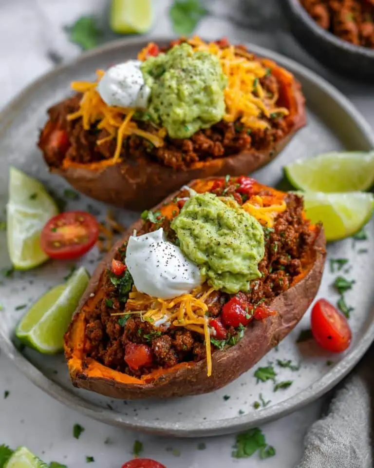 Easy Taco Stuffed Sweet Potatoes Recipe