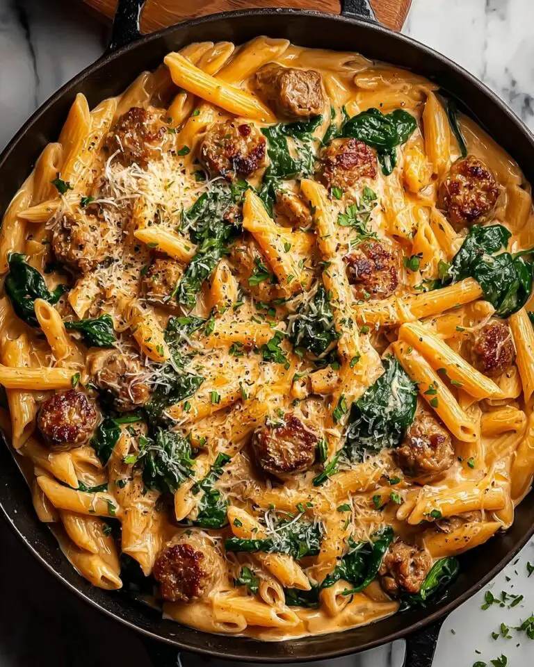 One Pot Creamy Cajun Sausage Pasta Recipe