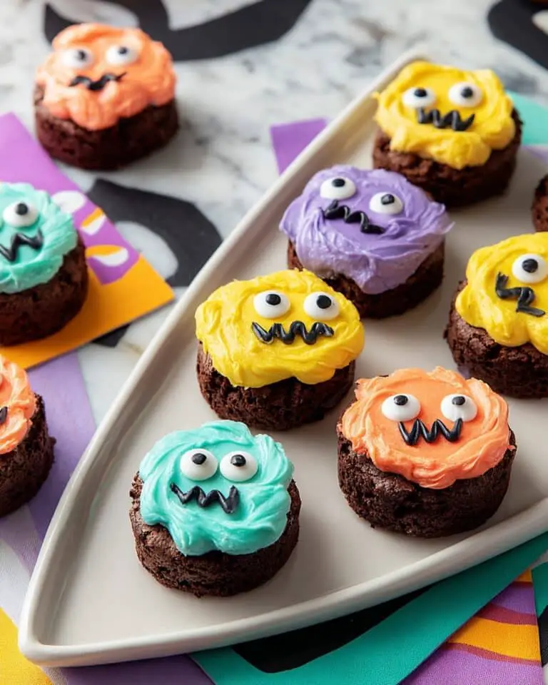 Pumpkin Faces Brownie Bites Recipe