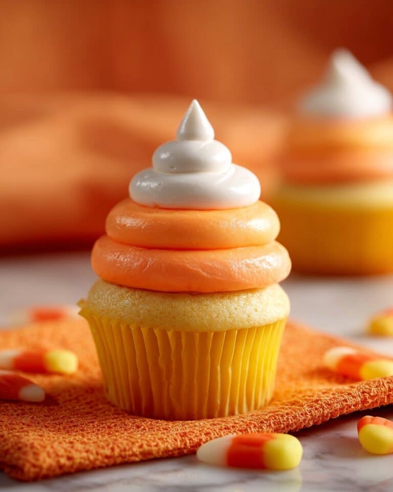 Candy Corn Frosting Cupcakes Recipe