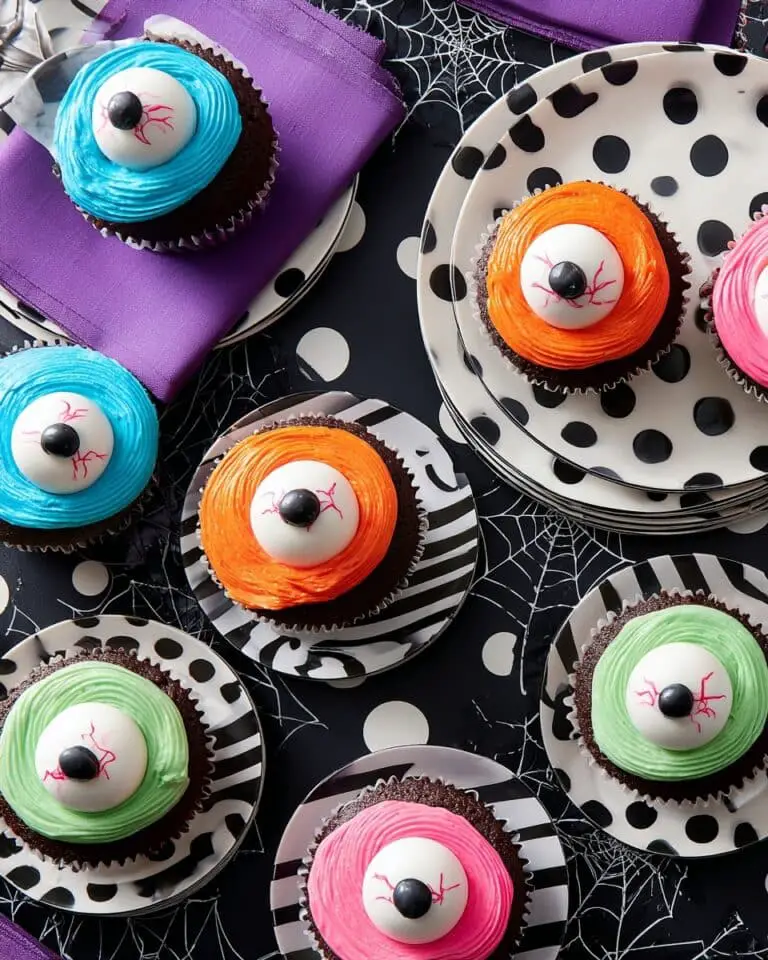 Mini Bloody Eyeball Cupcakes Recipe