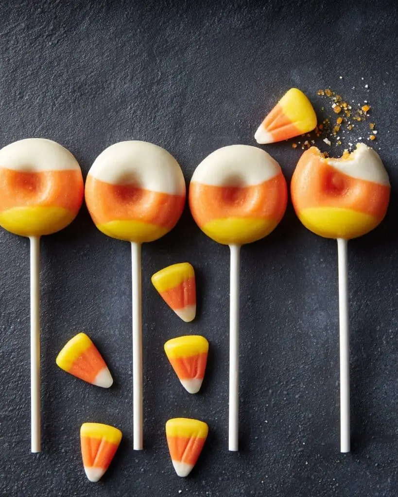 Halloween Candy Corn Mini Donuts Recipe