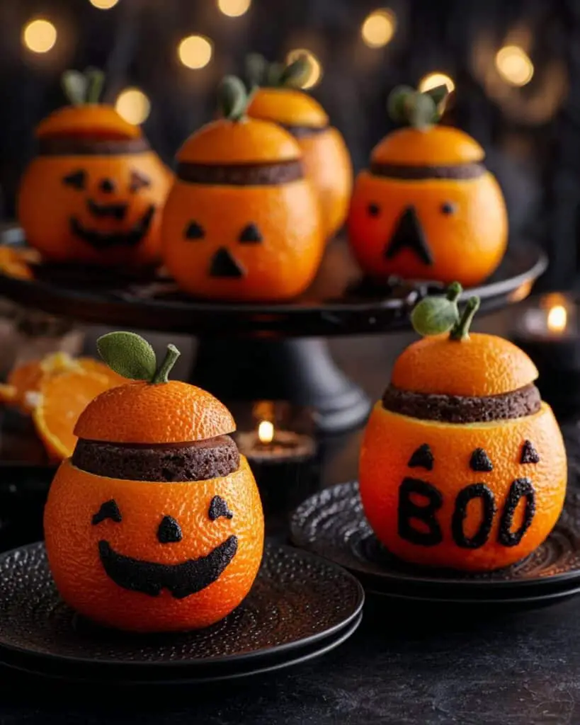 Jack-o’-lantern Chocolate Orange Cakes Recipe