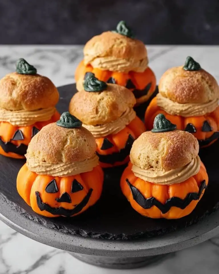 Jack-o’-Lantern Cream Puffs Recipe