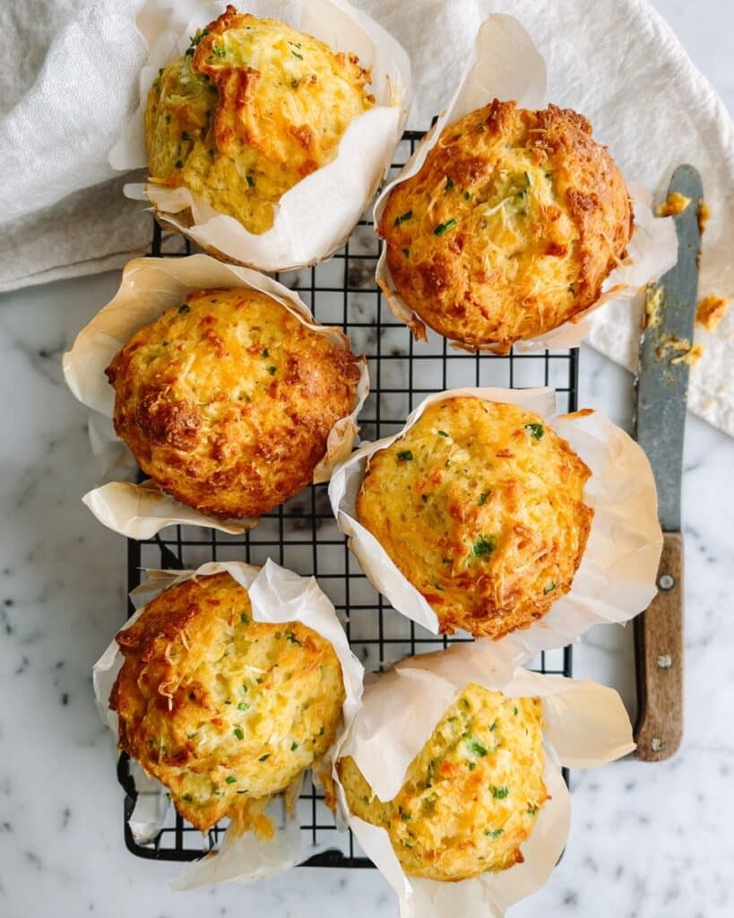 30 Minute Cheesy Zucchini Muffins Recipe