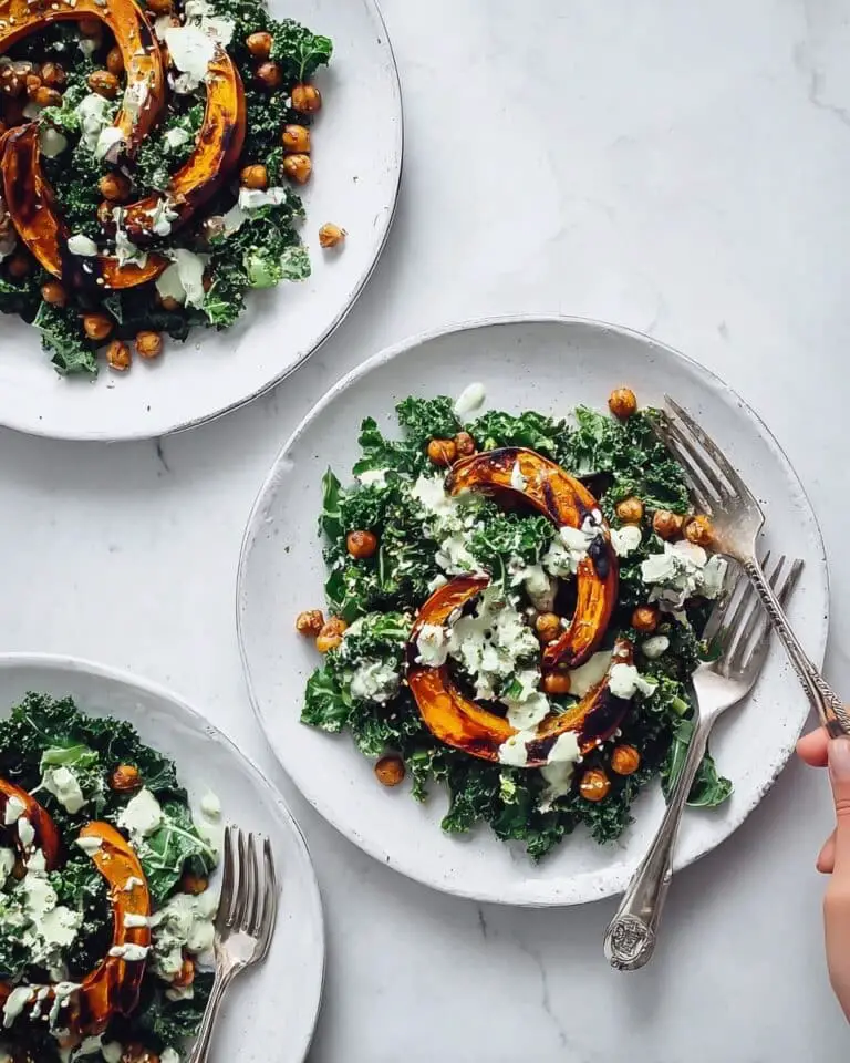 Roast Pumpkin Salad with Tahini Yogurt Dressing Recipe