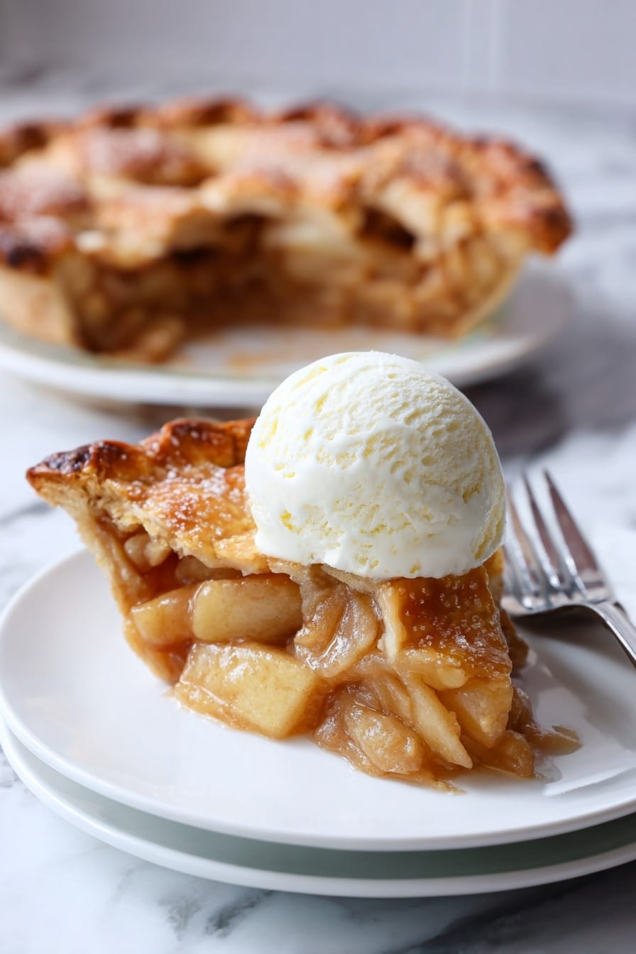 Apple Pie à la Mode (Apple Pie with Ice Cream) Recipe - Serving