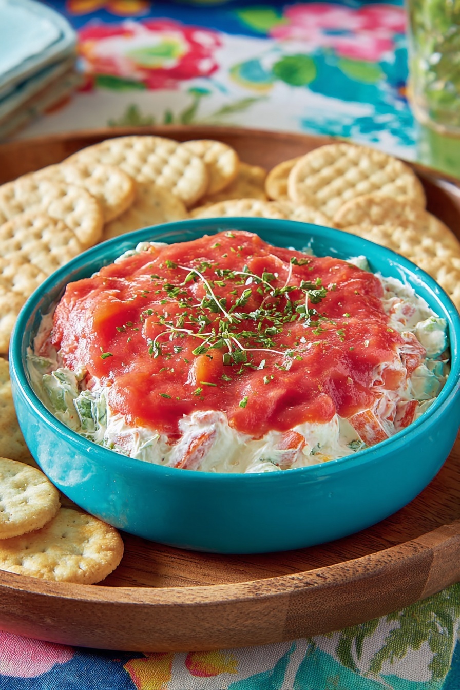 Creamy Shrimp Dip with Lemon and Chopped Green Onions Recipe - Serving