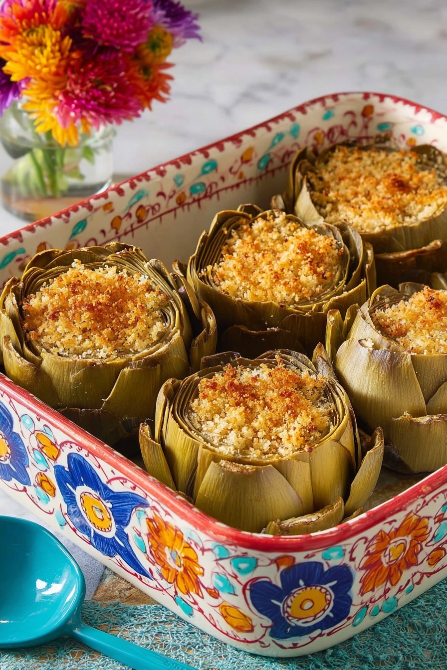 Stuffed Artichokes Recipe - Serving