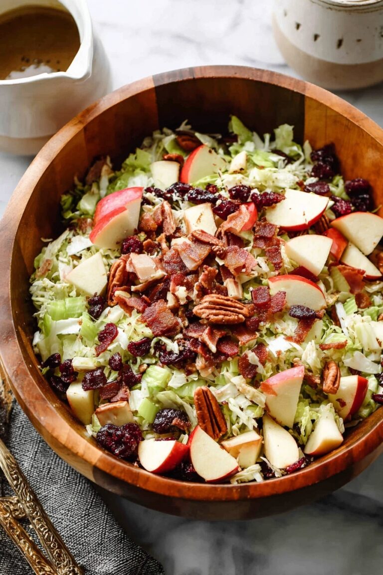 Brussels Sprout Salad with Cranberries, Apples, and Maple Balsamic Vinaigrette Recipe
