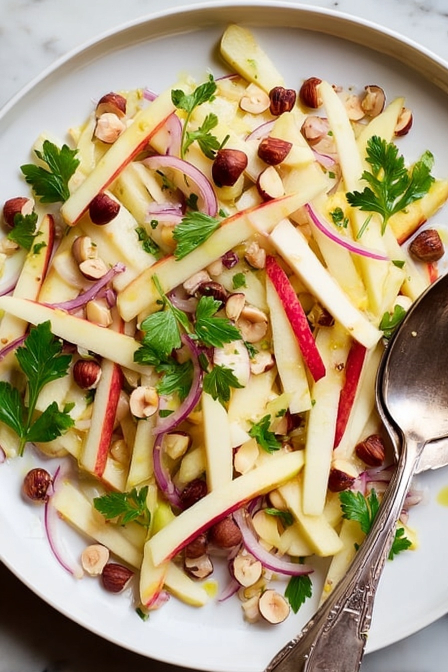 Kohlrabi Slaw with Apples and Hazelnuts Recipe - Serving