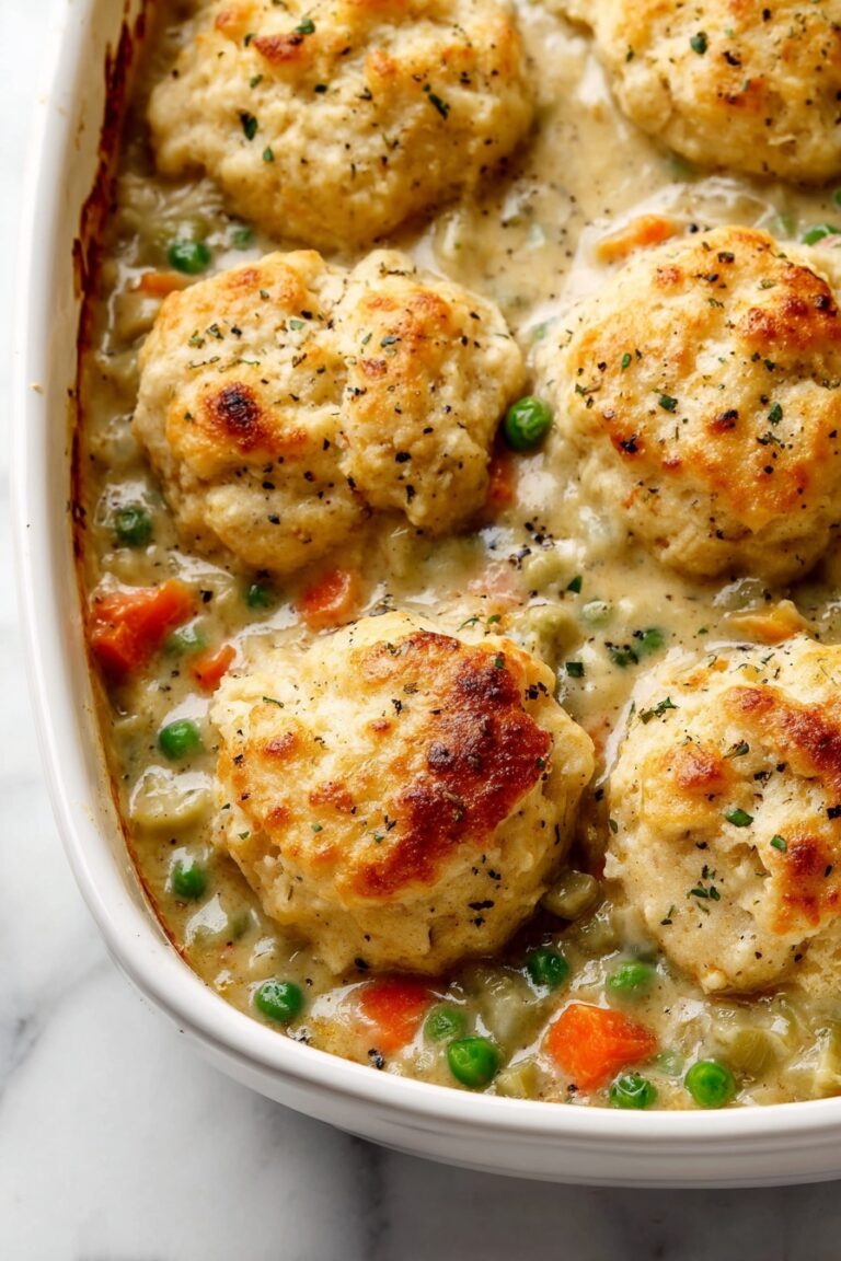 Biscuit Vegetable Pot Pie Casserole Recipe