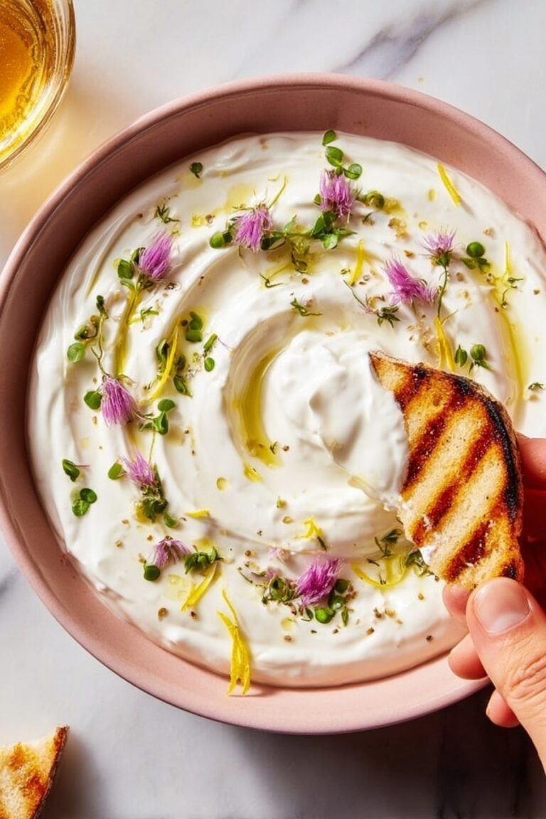 Whipped Ricotta with Honey, Lemon Zest, and Thyme on Grilled Baguette Recipe