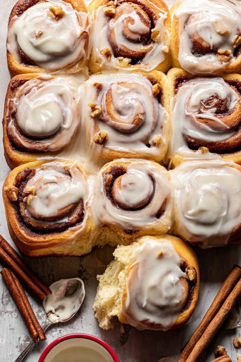 Apple Cinnamon Rolls with Brown Butter Maple Icing Recipe