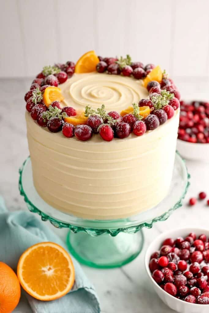 Cranberry Orange Cake with Cream Cheese Buttercream Recipe