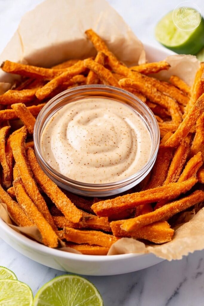 Sweet Potato Fries with Chipotle Lime Dipping Sauce Recipe