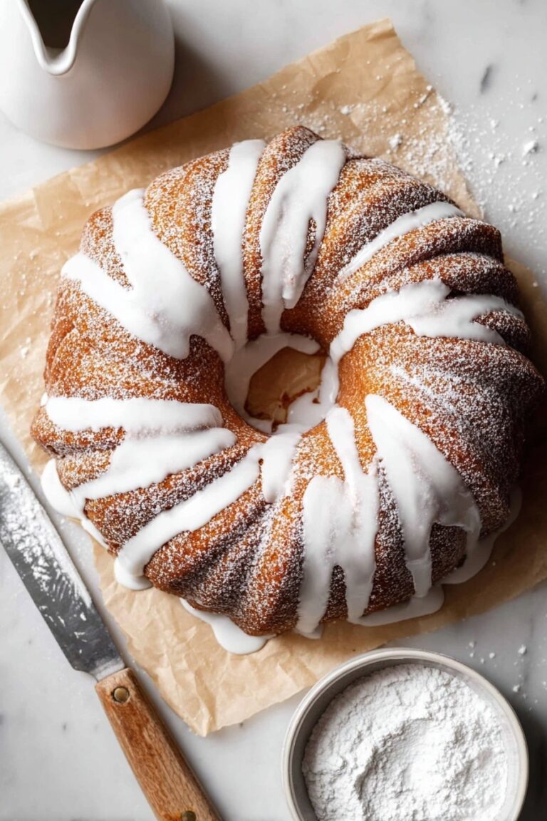 Apple Cider Bundt Cake with Cinnamon Sugar and Glaze Recipe
