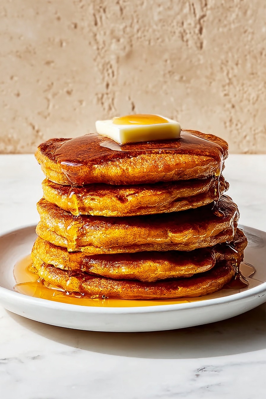 Pumpkin Pancakes Recipe - Serving