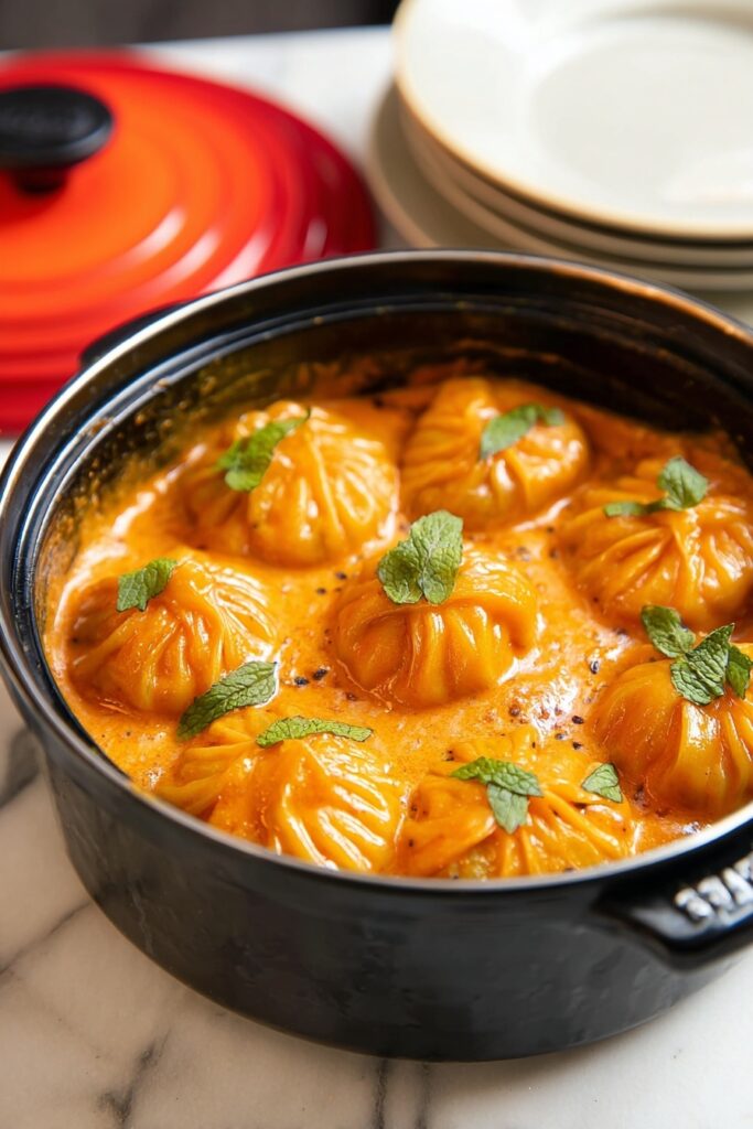 Soup Dumplings in Creamy Gochujang Sauce Recipe