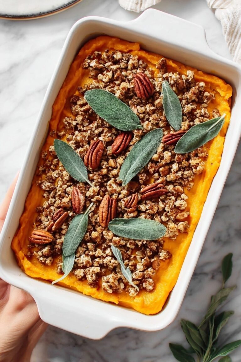 Sweet Potato Casserole with Pecan Crumble Recipe