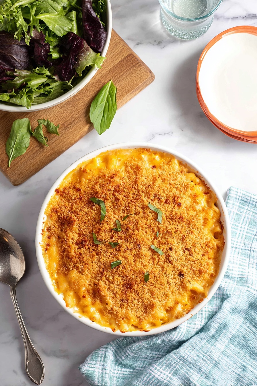 Chorizo Mac and Cheese Bake Recipe - Serving