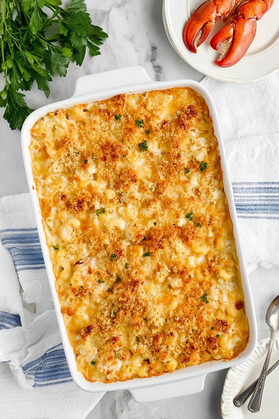 Lobster Mac and Cheese Bake Recipe - Serving