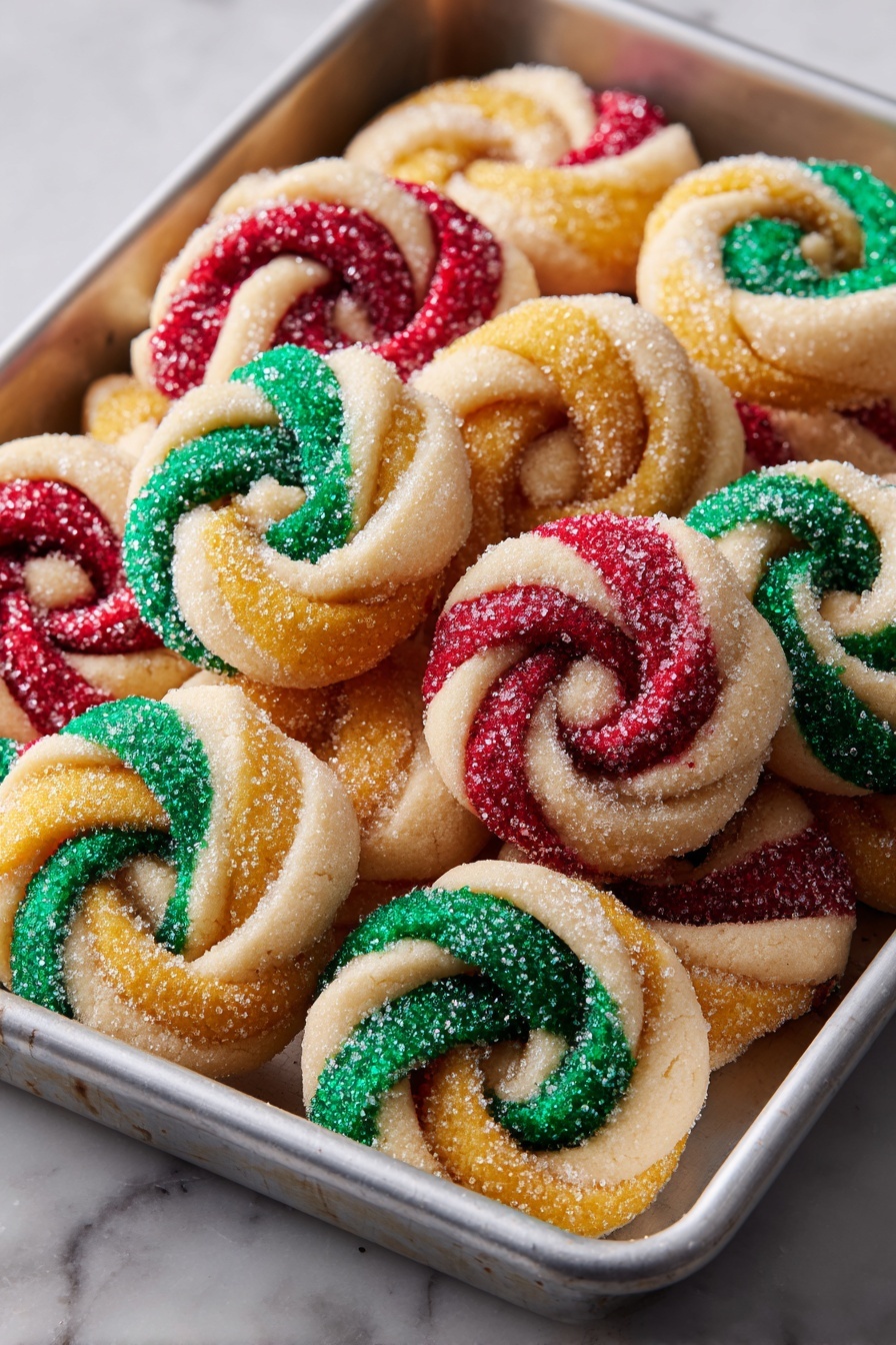 Twisted Christmas Cookies with Festive Icing Recipe - Serving