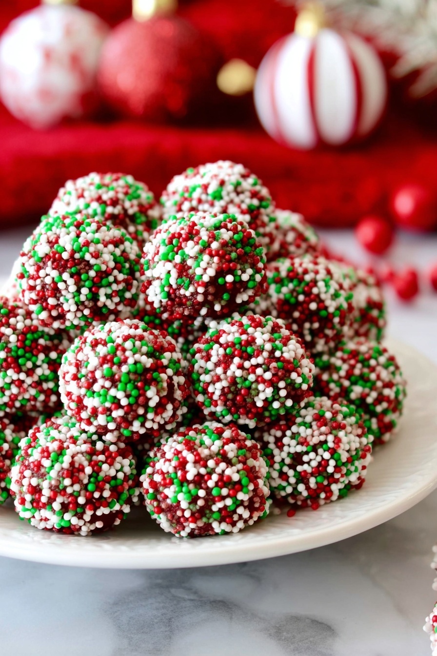 Chocolate Truffle Recipe with Sprinkles Recipe - Serving