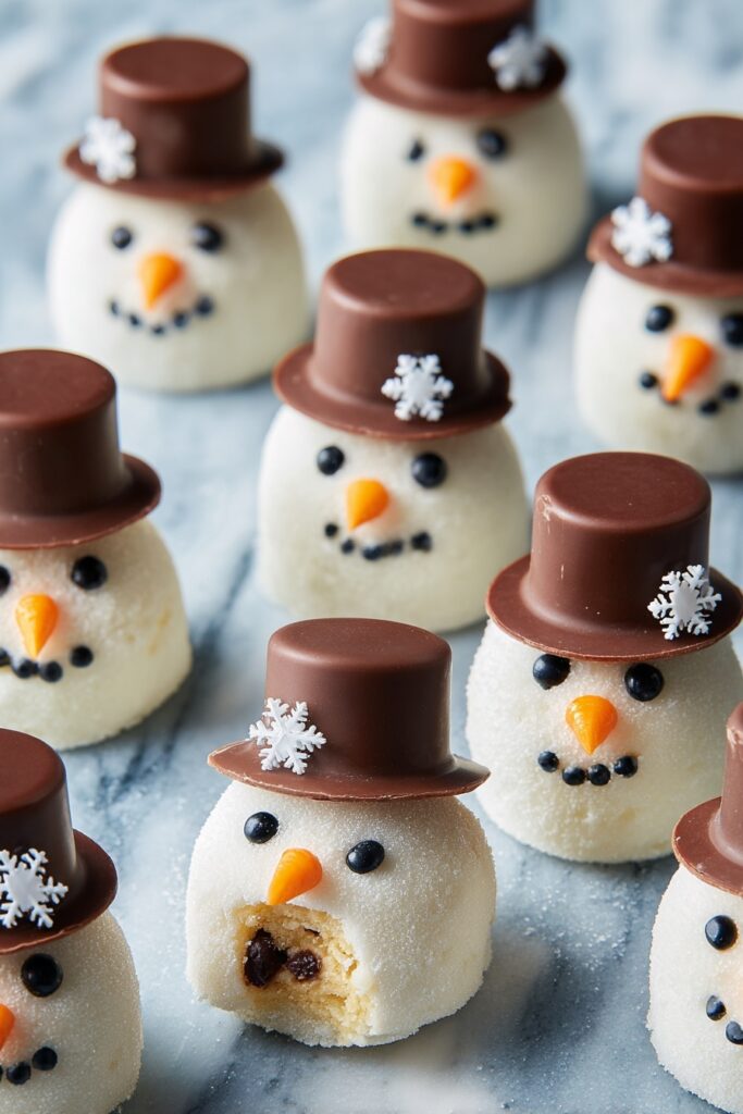 Snowman Cookie Dough Bites Recipe